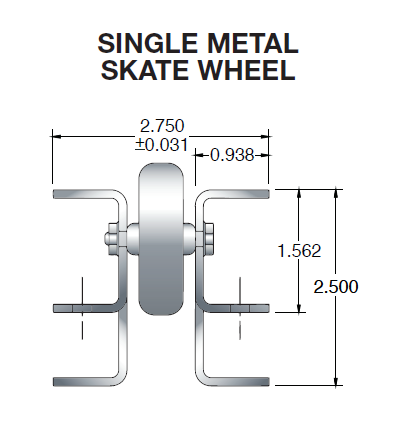 Metal Skate Wheel Specifications - Concentric Storage Systems